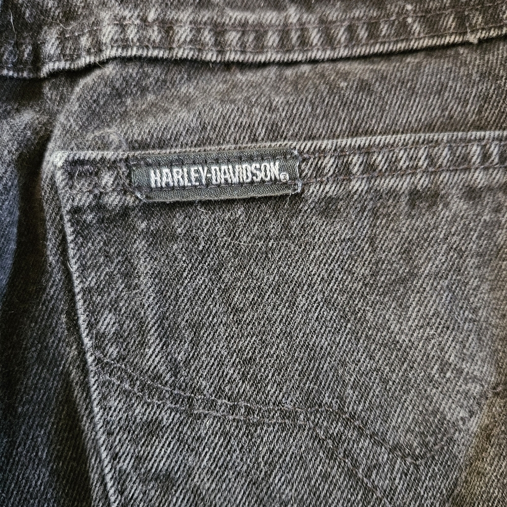 Harley Davidson Vintage Women's Classic Fit Jeans Black Size 12R - Picture 9 of 12